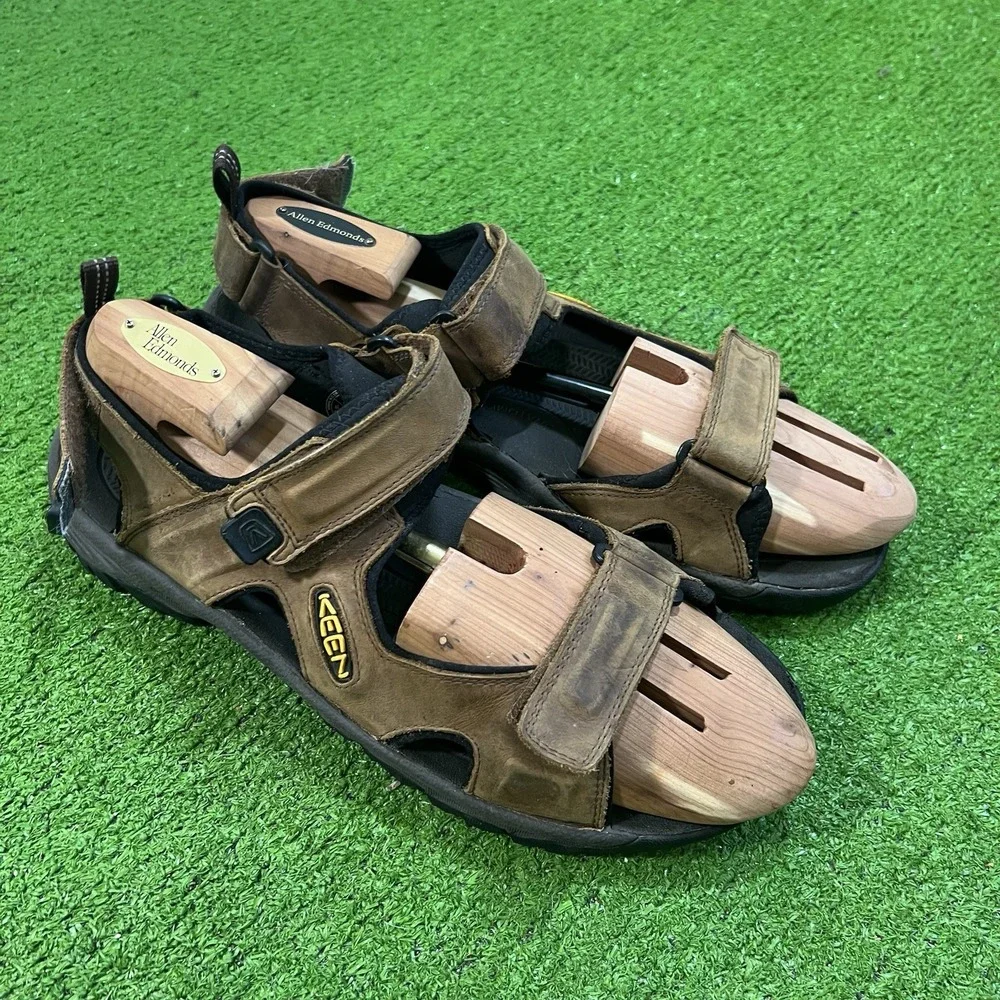 Keen Sandals SZ 13 Targhee III Open Toe Bison Suede Mulch Brown Outdoor Hiking